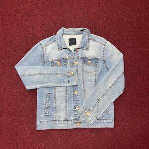 Cavalini Denim Collection Distressed Denim Jean Jacket